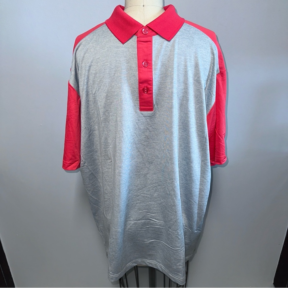 *NWOT* Men's Callaway Heather Gray & Red Golf Polo, Size M